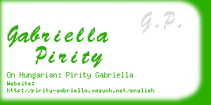 gabriella pirity business card